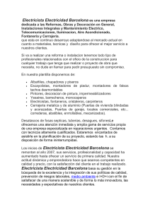 Electricista Electricidad Barcelona es una empresa dedicada a las Reformas