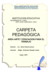 carpeta pedagogica urpay 2016 con aplicativo