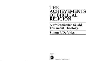 00022 De Vries The Achievements of Biblical Religion