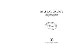 00017 Heth & Wenham Jesus and Divorce