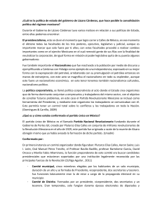 Cuál es la política de estado del gobierno de Lázaro Cárdenas