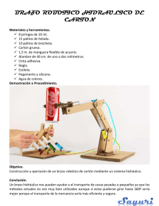 BRAZO ROBOTICO HIDRAULICO DE CARTON