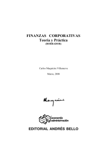 Finanzas Corporativas: Teor&iacute;a y Pr&aacute;ctica - Maquieira