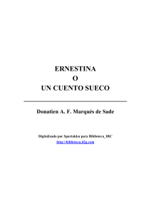 MARQUES DE SADE - Ernestina