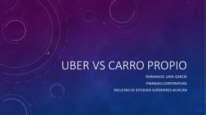 Comparación UBER vs Automovil Propio
