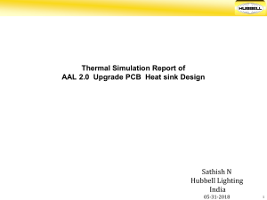 Thermal Simulation Report AAL 2.0  Upgrade PCB  Heat sink Design