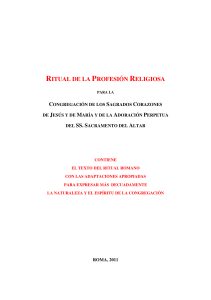 ritual de profesion religiosa roma 2011