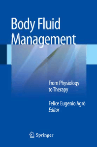 Body Fluid Management  From Physiology to Therapy 2013