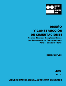 DISEÑO Y CONSTRUCCION DE CIMENTACIONES