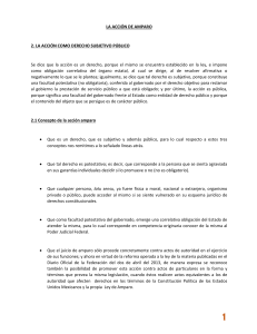 LA ACCIÓN DEL JUICIO DE AMPARO