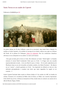 Santa Teresa en un cuadro de Caprotti – Teresa, de la rueca a la pluma