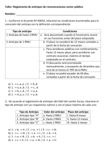 Taller Reglamento de anticipos