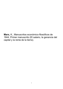 Marx manuscritos