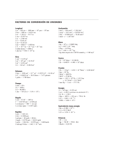FACTORES DE CONVERSION