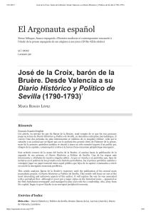 Román Lopez, M., (AR) José de la Croix, barón de la Bruère....