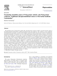 bioactivos presentes en pelargonium sidoides, p. reniforme