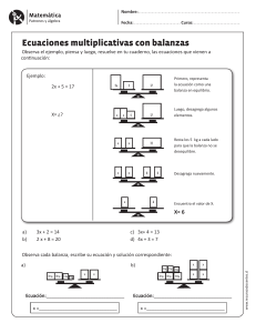 ecuaciones con balanza