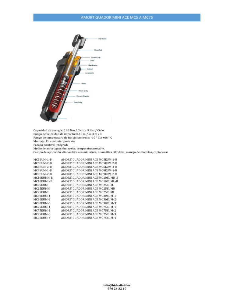 AMORTIGUADOR ACE MC75