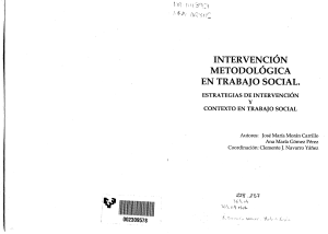 Metodología de la intervención en Trabajo Social
