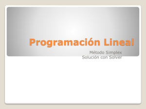 Programación Lineal simplex