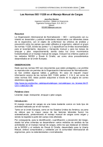 LEVANTAMIENTO DE CARGAS MANUALES SEGÚN ISO-11228