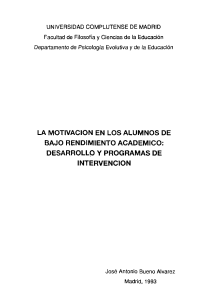 la motivacion en los alumnos de bajo rendimiento.