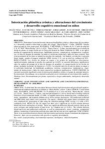 Contaminacion de plomo en niños del callao