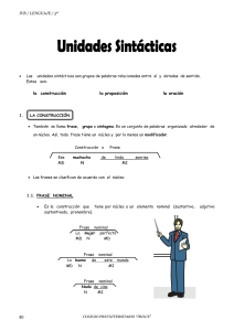 Unidades sintácticas