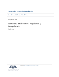 Economías colaborativas Regulación y Competencia stamped