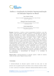 Analise e visualização do dominio Internacionalização da Educação Superior no Brasil