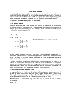 Resumen eliminacion de gauss - Chapra 5ta edicion