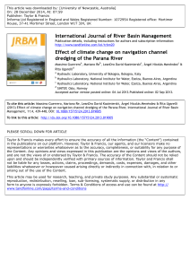 Climate Change Effects on navigation channel of Parana River - Guerrero JRBM 2013