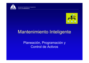 Mantenimiento Inteligente (Planeación, Programación y Control de Activos)