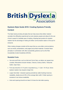 Dyslexia Style Guide 2018-final