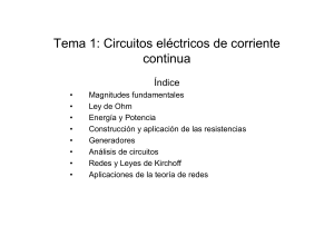 Tema 18  Circuitos eléctricos de corriente continua