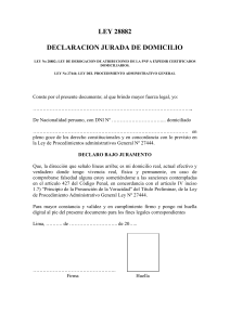 7 DECLARACION JURADA DE DOMICILIO LEY 28882