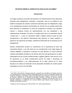 apuntes sobre el derecho a la huelga en colombia