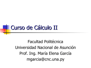 Sucesiones y Series Cálculo II Facultad Politécnica (FP-UNA)