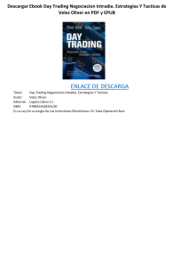 Day Trading Negociacion Intradia. Estrategias Y Tacticas de Velez Oliver