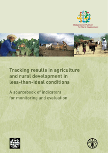 SourceTracking results in agriculture and rural development in less-than-ideal conditions