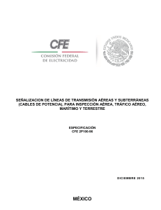 CFE 2P100-96 SEÑALIZACIÓN DE LÍNEAS DE TRANSMISIÓN AÉREAS Y SUBTERRÁNEAS