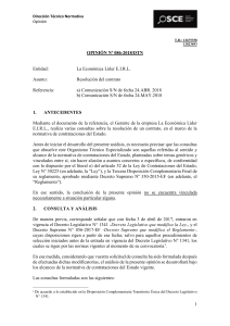 086-18 - LA ECONÓMICA LIDER EIRL - Resolución del contrato (T.D. 12675358 - 12823693)
