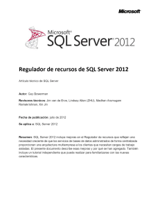 Regulador de recursos de SQL Server 2012