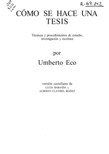 Eco, Umberto - Como Se Hace Una Tesis 2