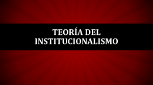 Teoría del institucionalismo