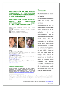 MedicalizacionEnLasMujeresEmbarazadasYParturientas, 2012, Revista TOG Rodríguez, Flores y Moruno