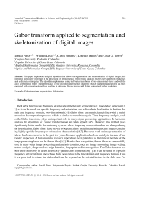 Gabor transform applied to segmentation