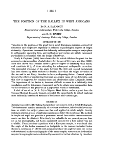 Barnicot - 1955 - The position of the Hallux in West Africans-annotated
