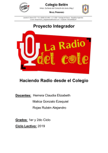 Proyecto La Radio del Cole 2019