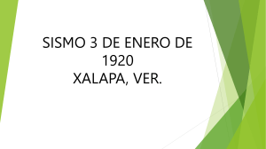 SISMO 3 DE ENERO DE 1920